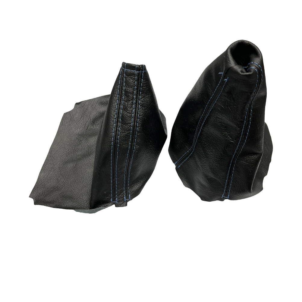 For 2003-2010 Subaru Legacy Outback Genuine Leather Parking Brake & Shift Boot Cover Set-8