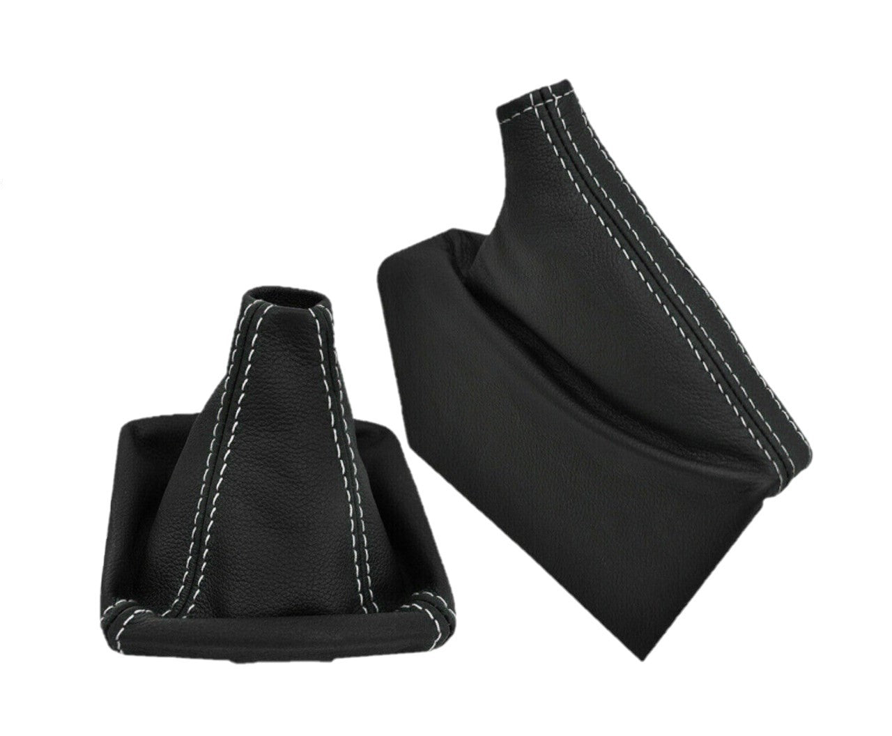 For 2003-2010 Subaru Legacy Outback Genuine Leather Parking Brake & Shift Boot Cover Set-17